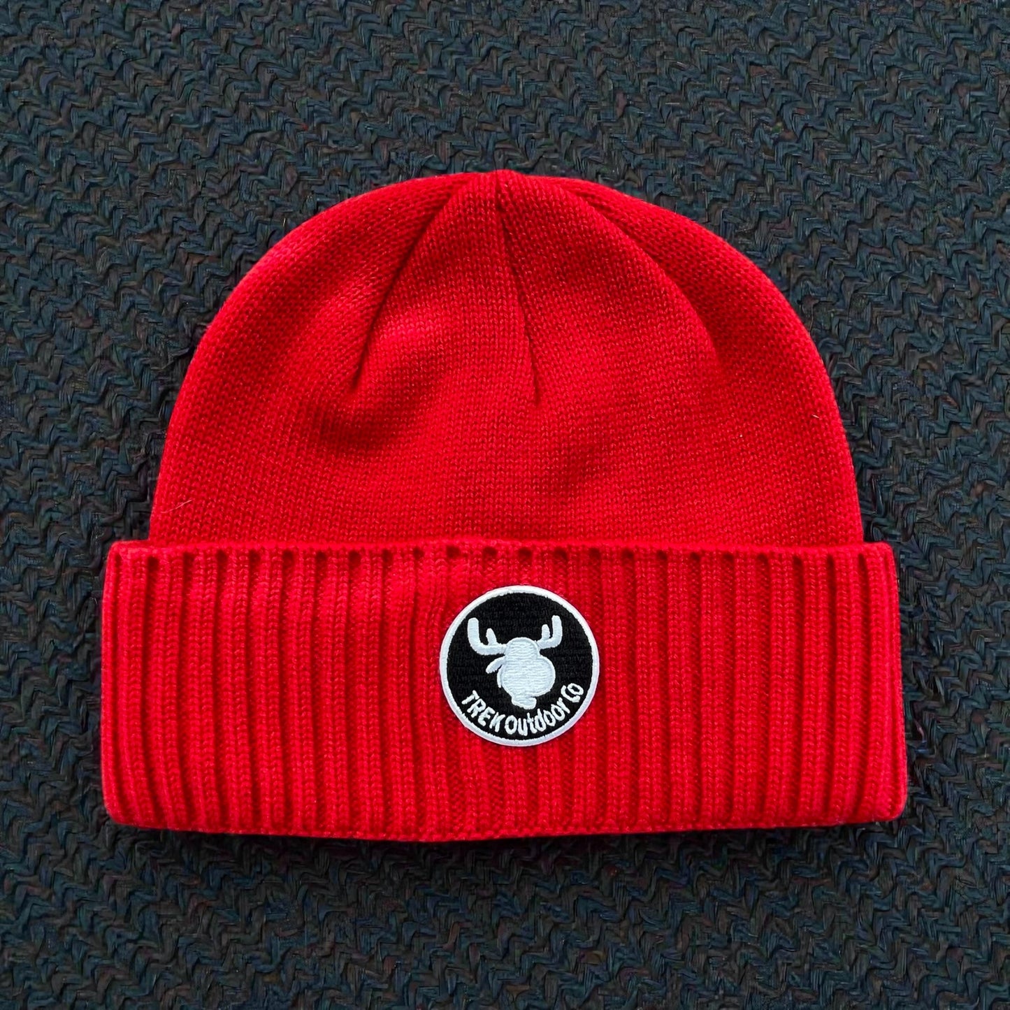 Trek Outdoor Co. Special Edition FItted Cuffed Beanie – Red