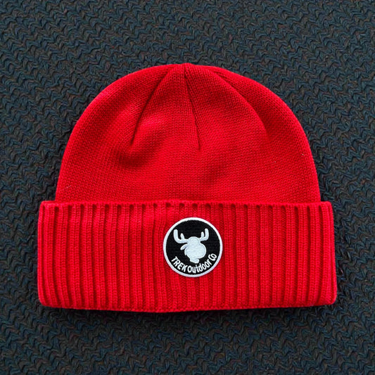 Trek Outdoor Co. Special Edition FItted Cuffed Beanie –  Red
