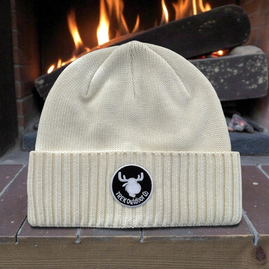 Trek Outdoor Co. Special Edtion Cuffed Beanie – White