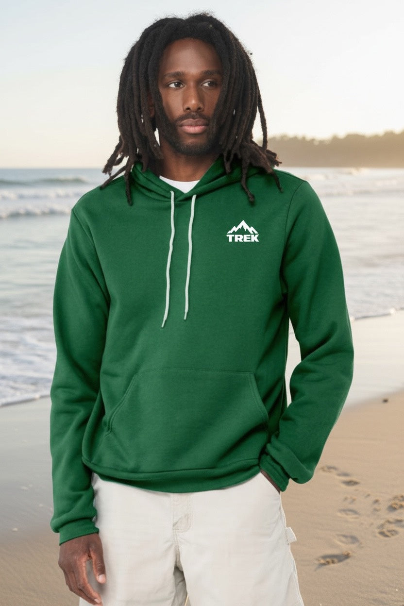Trek Outdoor Co Embroidered Fleece Hoodie - Green Unisex